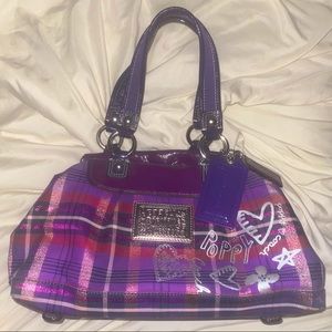 RARE Coach Poppy Collection Purple & Pink Handbag